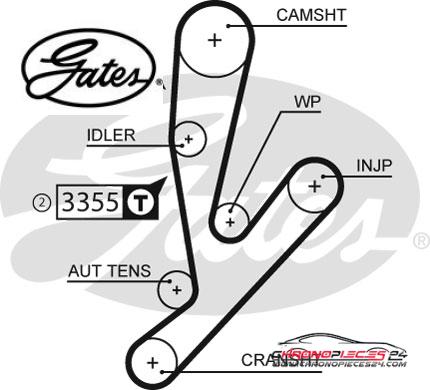 Achat de GATES KP15592XS Pompe à eau + kit de courroie de distribution pas chères