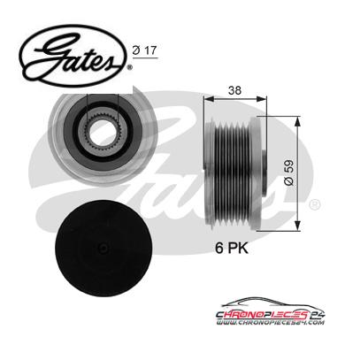 Achat de GATES OAP7077 Poulie roue libre, alternateur pas chères