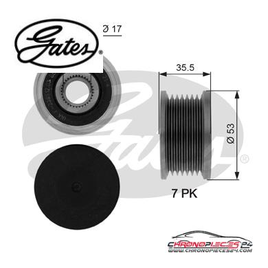 Achat de GATES OAP7110 Poulie roue libre, alternateur pas chères