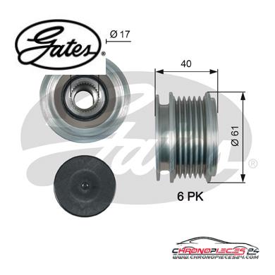 Achat de GATES OAP7013 Poulie roue libre, alternateur pas chères