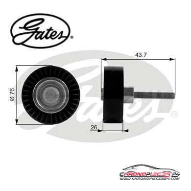 Achat de GATES T38054 Poulie renvoi/transmission, courroie trapézoïdale à nervures pas chères