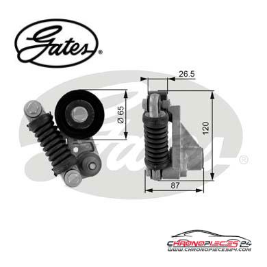 Achat de GATES T38238 Poulie-tendeur, courroie trapézoïdale à nervures pas chères