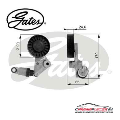 Achat de GATES T38239 Poulie-tendeur, courroie trapézoïdale à nervures pas chères