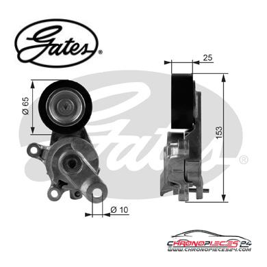 Achat de GATES T38209 Poulie-tendeur, courroie trapézoïdale à nervures pas chères
