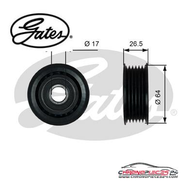 Achat de GATES T38099 Poulie renvoi/transmission, courroie trapézoïdale à nervures pas chères