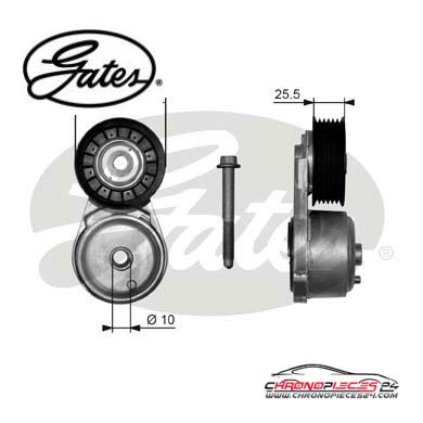 Achat de GATES T38103 Poulie-tendeur, courroie trapézoïdale à nervures pas chères