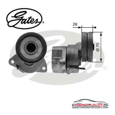 Achat de GATES T38154 Poulie-tendeur, courroie trapézoïdale à nervures pas chères