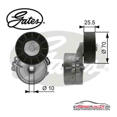Achat de GATES T38392 Poulie-tendeur, courroie trapézoïdale à nervures pas chères