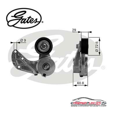 Achat de GATES T38317 Poulie-tendeur, courroie trapézoïdale à nervures pas chères