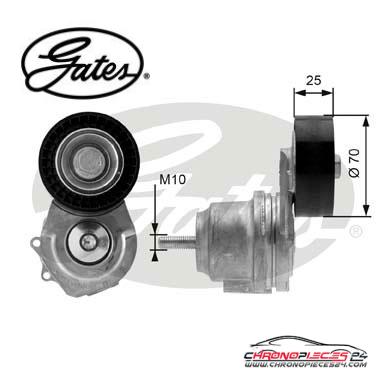 Achat de GATES T38498 Poulie-tendeur, courroie trapézoïdale à nervures pas chères