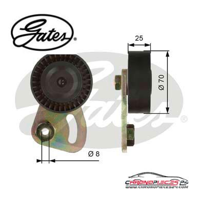 Achat de GATES T39019 Poulie-tendeur, courroie trapézoïdale à nervures pas chères