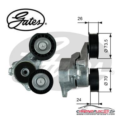 Achat de GATES T39024 Poulie-tendeur, courroie trapézoïdale à nervures pas chères