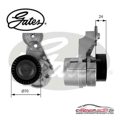 Achat de GATES T39025 Poulie-tendeur, courroie trapézoïdale à nervures pas chères