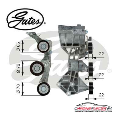 Achat de GATES T39064 Poulie-tendeur, courroie trapézoïdale à nervures pas chères