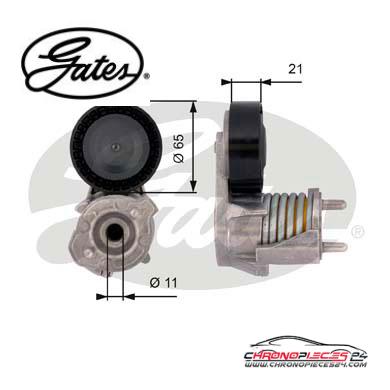 Achat de GATES T39118 Poulie-tendeur, courroie trapézoïdale à nervures pas chères