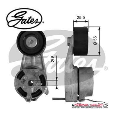 Achat de GATES T39399 Poulie-tendeur, courroie trapézoïdale à nervures pas chères