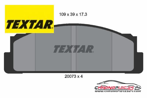 Achat de TEXTAR 2007304 Kit de plaquettes de frein, frein à disque pas chères