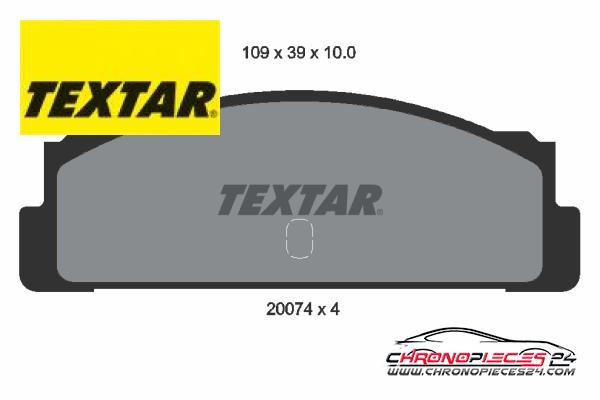 Achat de TEXTAR 2007404 Kit de plaquettes de frein, frein à disque pas chères