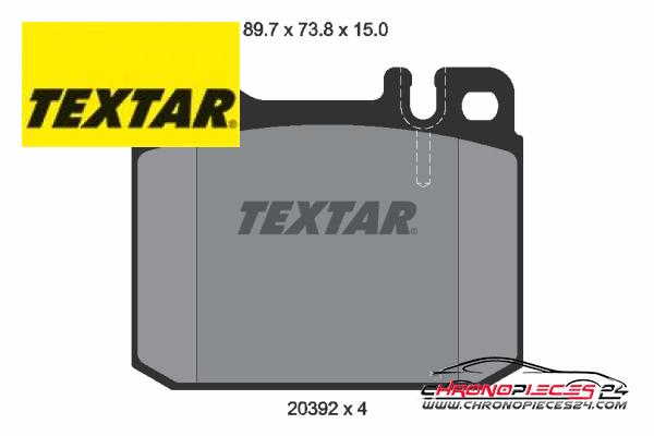 Achat de TEXTAR 2039204 Kit de plaquettes de frein, frein à disque pas chères