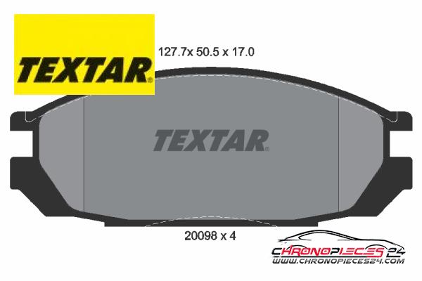 Achat de TEXTAR 2009801 Kit de plaquettes de frein, frein à disque pas chères