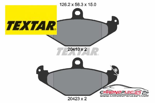 Achat de TEXTAR 2041001 Kit de plaquettes de frein, frein à disque pas chères