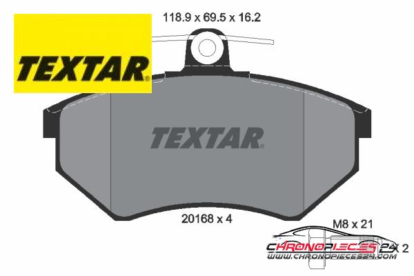 Achat de TEXTAR 2016801 Kit de plaquettes de frein, frein à disque pas chères