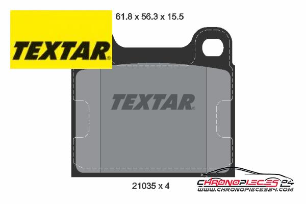 Achat de TEXTAR 2103501 Kit de plaquettes de frein, frein à disque pas chères