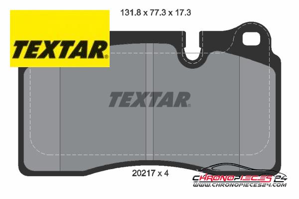 Achat de TEXTAR 2021701 Kit de plaquettes de frein, frein à disque pas chères