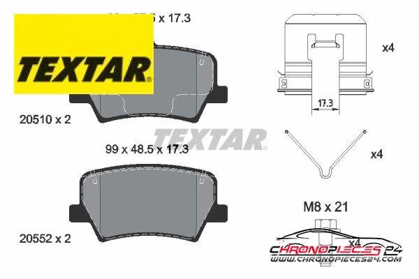 Achat de TEXTAR 2051001 Kit de plaquettes de frein, frein à disque pas chères