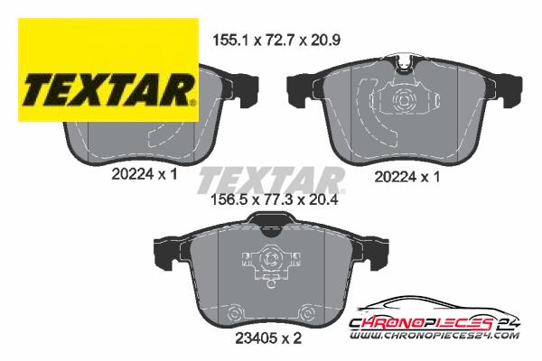 Achat de TEXTAR 2022401 Kit de plaquettes de frein, frein à disque pas chères