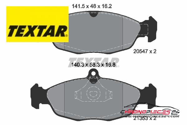 Achat de TEXTAR 2054701 Kit de plaquettes de frein, frein à disque pas chères