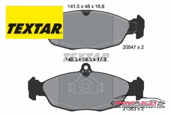 Achat de TEXTAR 2054701 Kit de plaquettes de frein, frein à disque pas chères