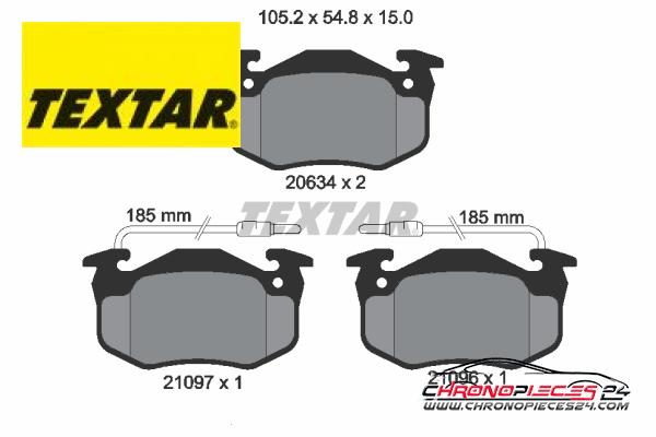 Achat de TEXTAR 2109601 Kit de plaquettes de frein, frein à disque pas chères