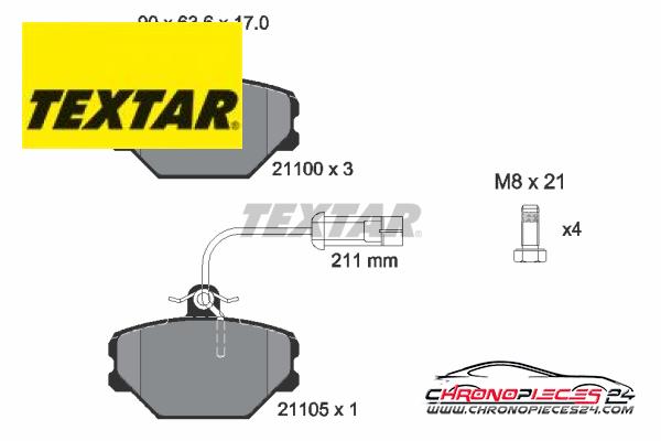 Achat de TEXTAR 2110005 Kit de plaquettes de frein, frein à disque pas chères