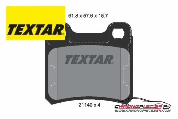 Achat de TEXTAR 2114001 Kit de plaquettes de frein, frein à disque pas chères