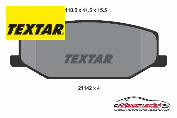 Achat de TEXTAR 2114202 Kit de plaquettes de frein, frein à disque pas chères