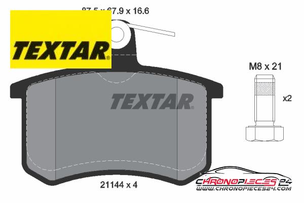 Achat de TEXTAR 2114401 Kit de plaquettes de frein, frein à disque pas chères