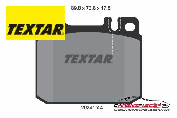 Achat de TEXTAR 2034110 Kit de plaquettes de frein, frein à disque pas chères