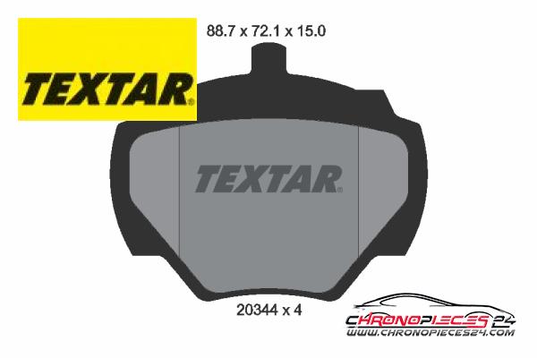 Achat de TEXTAR 2034402 Kit de plaquettes de frein, frein à disque pas chères