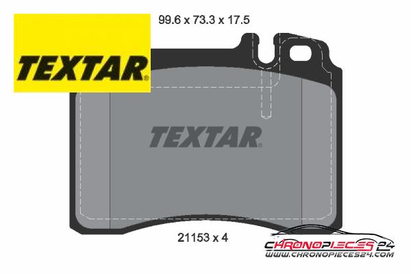 Achat de TEXTAR 2115307 Kit de plaquettes de frein, frein à disque pas chères