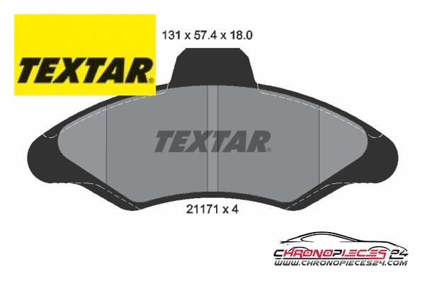 Achat de TEXTAR 2117105 Kit de plaquettes de frein, frein à disque pas chères