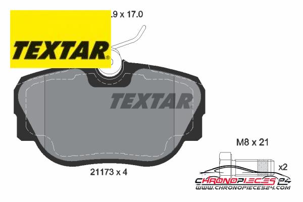 Achat de TEXTAR 2117302 Kit de plaquettes de frein, frein à disque pas chères