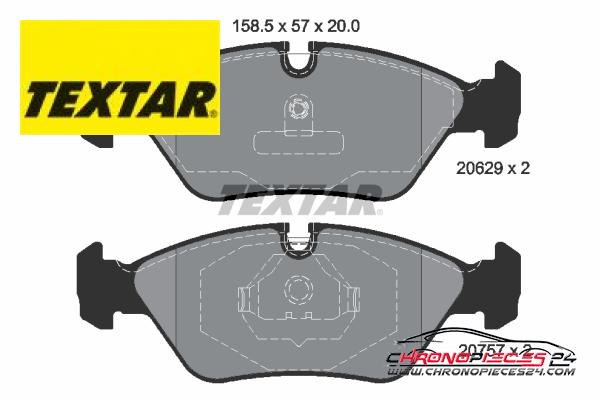 Achat de TEXTAR 2062902 Kit de plaquettes de frein, frein à disque pas chères