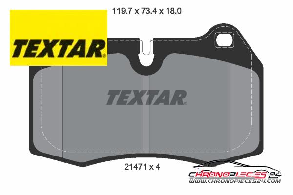 Achat de TEXTAR 2147102 Kit de plaquettes de frein, frein à disque pas chères