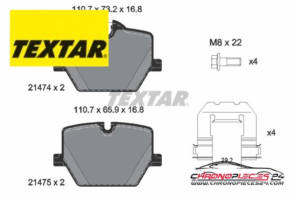 Achat de TEXTAR 2147401 Kit de plaquettes de frein, frein à disque Q+ pas chères