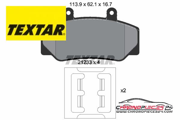 Achat de TEXTAR 2123302 Kit de plaquettes de frein, frein à disque pas chères