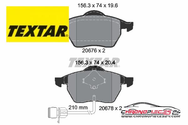 Achat de TEXTAR 2067602 Kit de plaquettes de frein, frein à disque pas chères