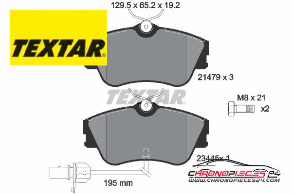 Achat de TEXTAR 2147903 Kit de plaquettes de frein, frein à disque pas chères