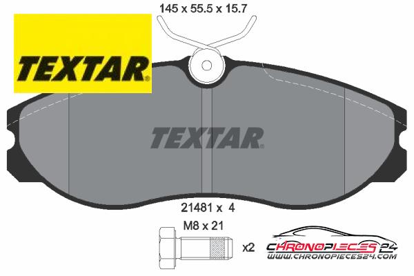 Achat de TEXTAR 2148101 Kit de plaquettes de frein, frein à disque pas chères