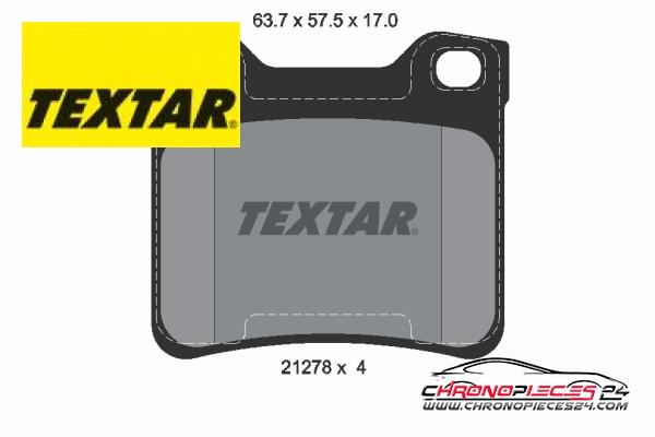 Achat de TEXTAR 2127803 Kit de plaquettes de frein, frein à disque pas chères